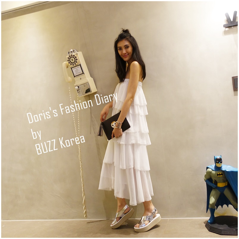 ♣ Doriss Fashion Diary 訂製氣質雪紡紗質千層蛋糕長裙