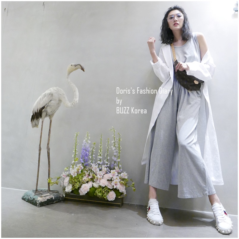 ♣ Doris’s Fashion Diary 訂製棉麻長版西裝風衣外套 白色