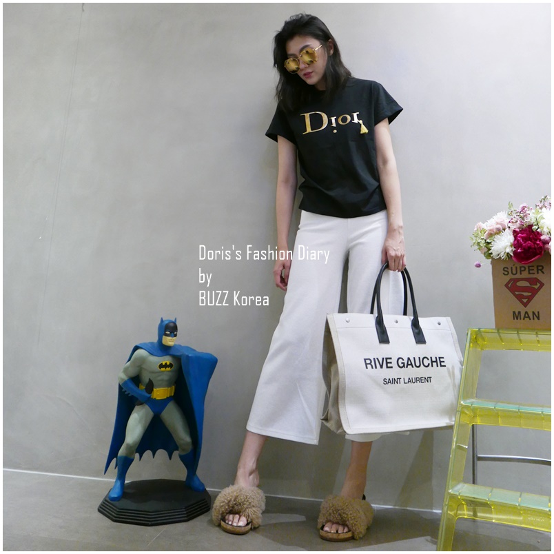 ♣ Doris’s Fashion Diary 訂製舒服棉質寬褲 灰色/白色