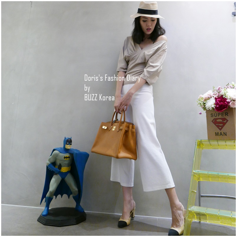 ♣ Doris’s Fashion Diary 訂製舒服棉質寬褲 灰色/白色