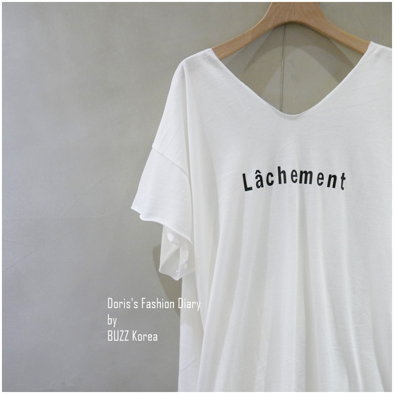 ♣ Lachement背後大V露背設計棉Tee