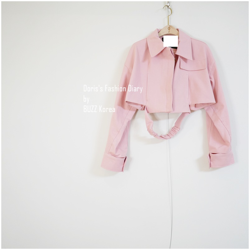 ♣  Q002  粉紅甜心短腰夾克小外套