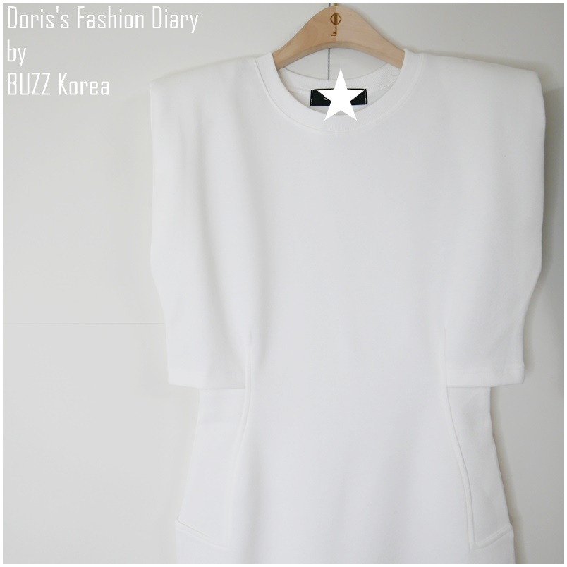 ♣ C048 棉質小露腰設計立體小洋裝 白色 / 灰色