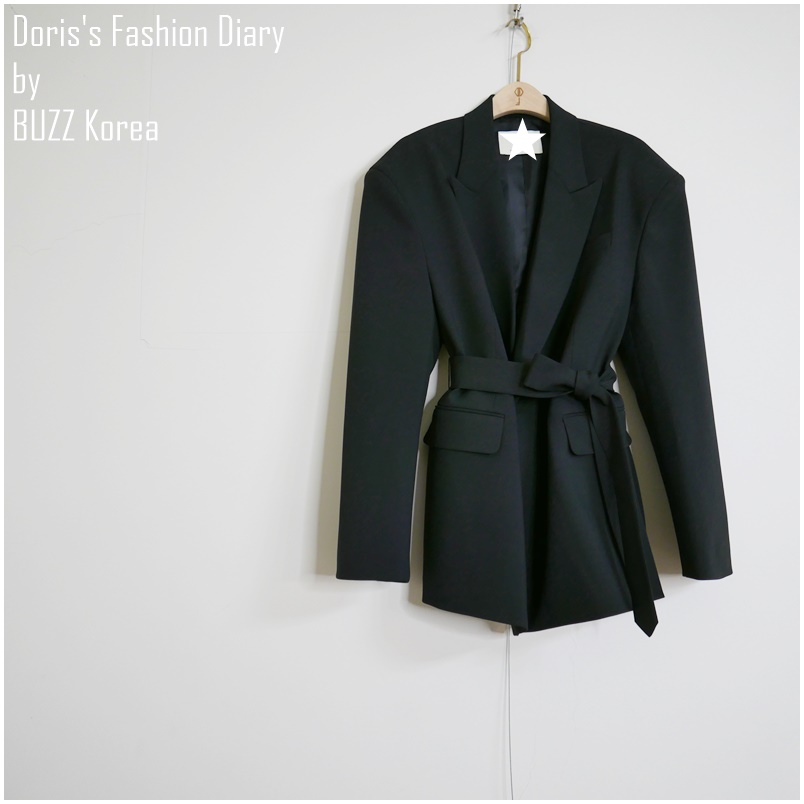 ♣ E002 Over size 時髦的外套 黑色