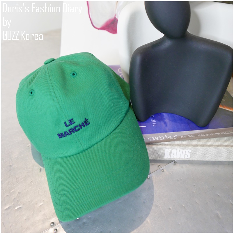 ♣ K051 復古棒球帽LE ARCHE 綠色/淺駝