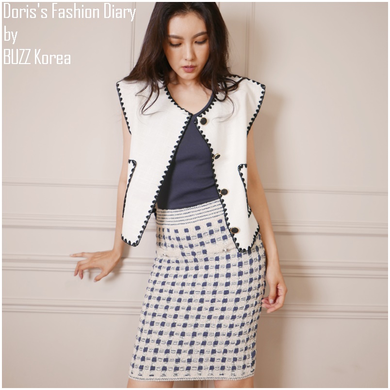 ♣ L035 CoCo Knit skirt 可可小姐針織及膝裙